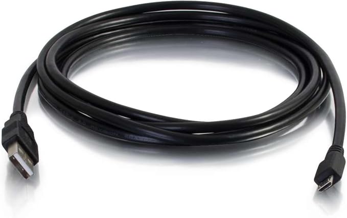 C2G Legrand USB A to B Cable Male to Male USB Cable Micro USB Cable 2 Meters (6.56 Foot) Data Transfer Cable Black USB Cord 1 Count C2G 27365