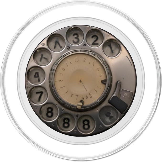 Vintage Rotary Telephone Illustration Print PopSockets PopGrip for MagSafe