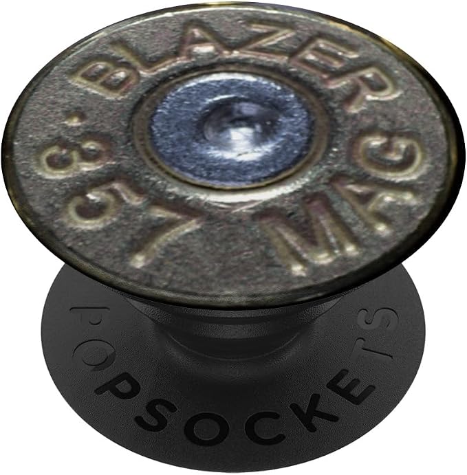 357 Mag Spent Bullet casing Brass-Awesome Gun Collector Gift PopSockets Adhesive PopGrip