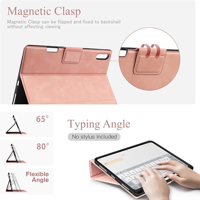 Antbox Case for iPad Air 11-inch M4/M3/M2 (2026/2025/2024) iPad Air 5th/4th Generation 10.9'' Vegan Leather with Pencil Holder Typing Angle Auto Sleep/Wake Muti-Stand