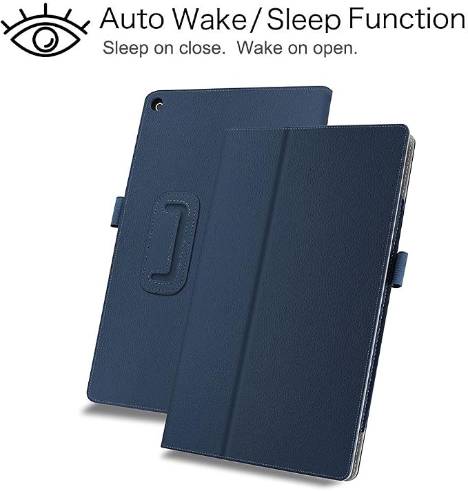 Case for Amazon Fire HD 10 Tablet 10.1 Inch Display (13th Generation 2023 Released) - Slim Lightweight Folio Stand Cover PU Leather Case + 1 Screen Protector and 1 Stylus (Black)