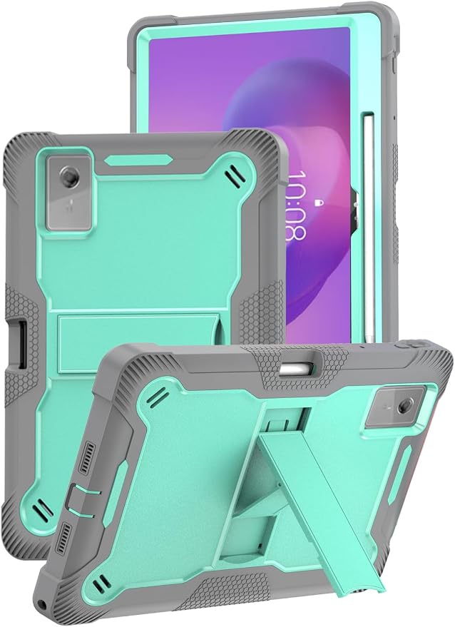for Lenovo Idea Tab Plus/Tab K12（12.1 Inch） Android Tablet Protective caseShockproof Lightweight Silicone Protective Cover with StandChild-Friendly ProtectionEasy to Clean DesignBlack