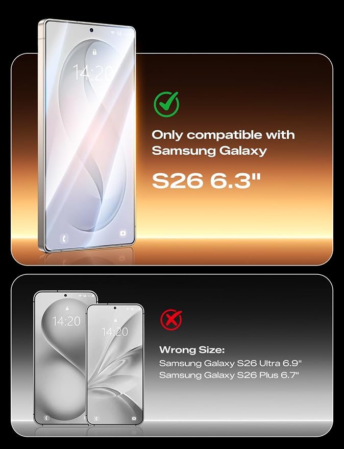 MAGIC JOHN 2 Pack 3rd Gen Screen Protector for Samsung Galaxy S26 | One-Pull Easy Install Smooth Touch Auto-Align Screen Support Fingerprint Unlock 9H Glass Anti-Scratch