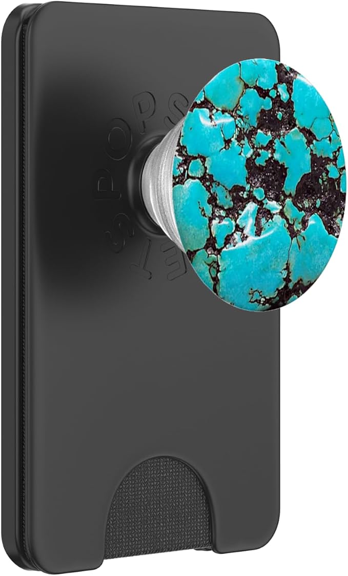 Turquoise Marble Stone Slab Print Southern Glam Phone Grip PopSockets Adhesive PopGrip