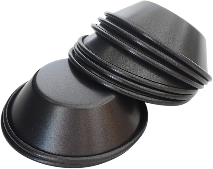 Proshopping 3 Inch Tart Pan, Pastel De Nata Mold, Carbon Steel Nonstick