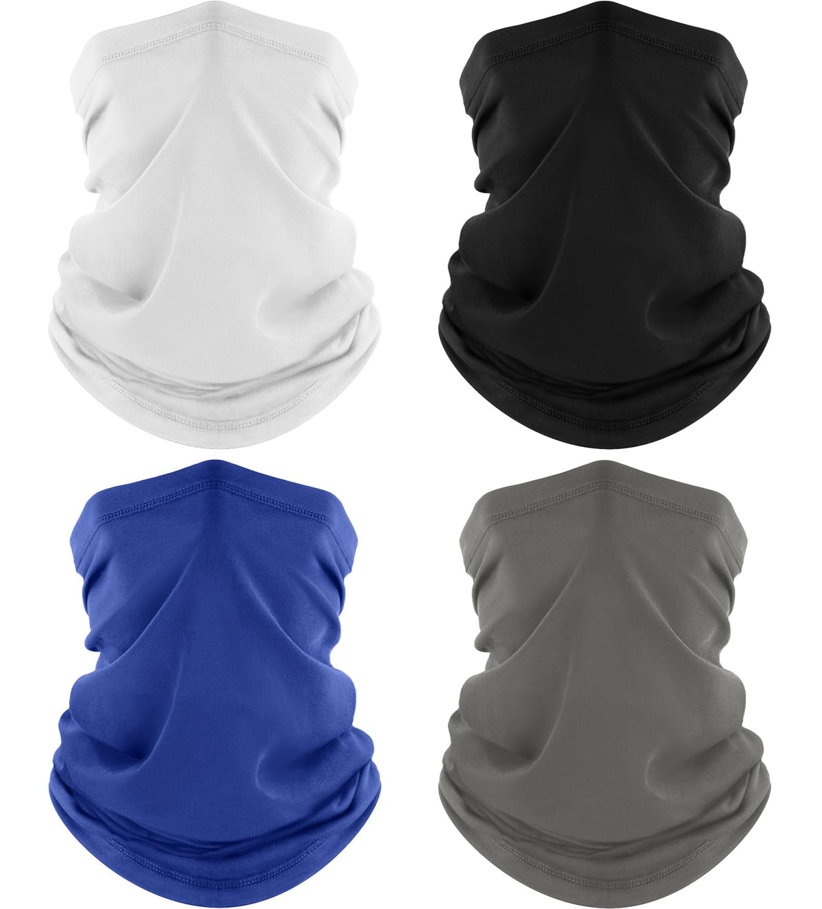 ROXUN Neck Gaiter, 4 Pack Summer Cooling Breathable Face Mask for Outdoors