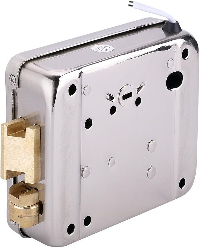 AMOCAM Electric Electronic Door Lock for Video Intercom Door Phone Vidoe doorbell DC 12V Stainless Steel E-Lock Support Wooden Glass Metal Fireproof Door
