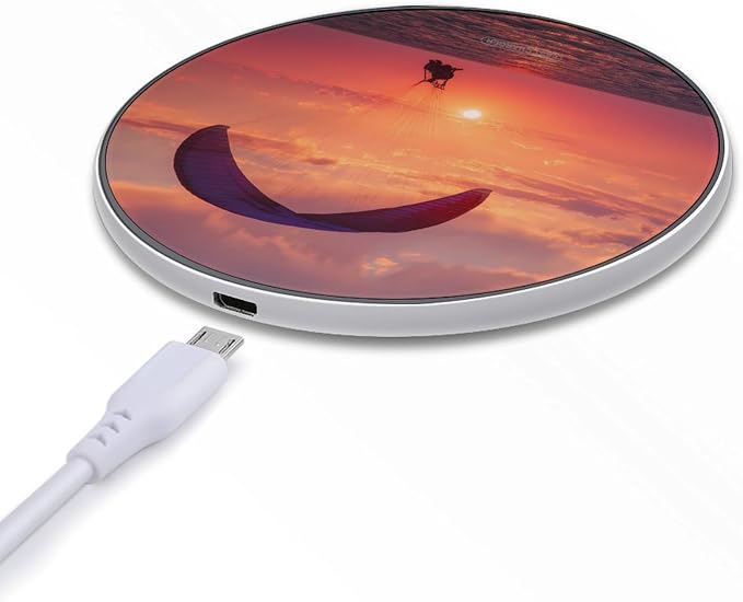 Skydiving Red Sunset Sea Wireless Charger SlimWireless Charging Pad Anti-Slip Charger Mat for Men Women