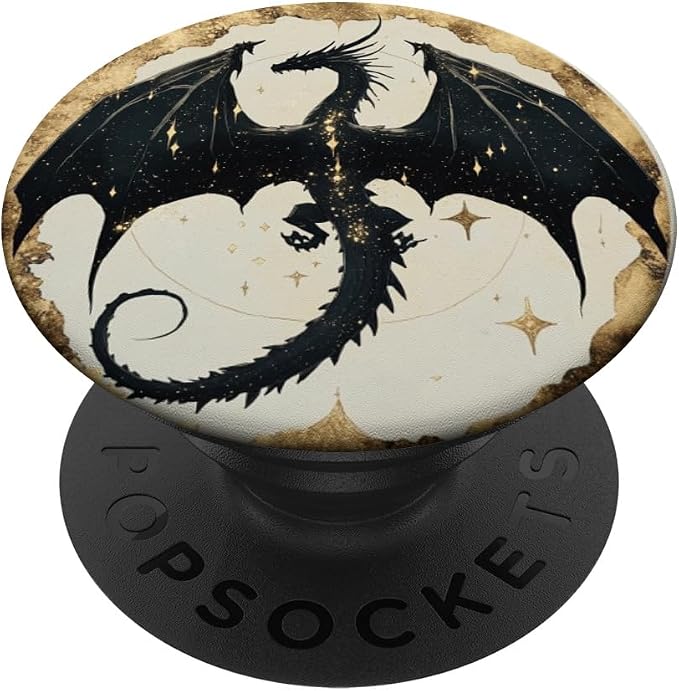 Book Dragon Librarian Mythical Creature Flame Wyvern Fantasy PopSockets PopGrip for MagSafe
