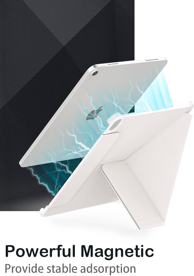 Feams Y Fold Folio for iPad A16 11th Generation Case 11 Inch 2025 iPad 10th Generation Case 10.9 Inch 2022 Y-Shaped Stand Magnetic Attachment Back Cover with Magnetic Clasp &amp Auto Sleep Black