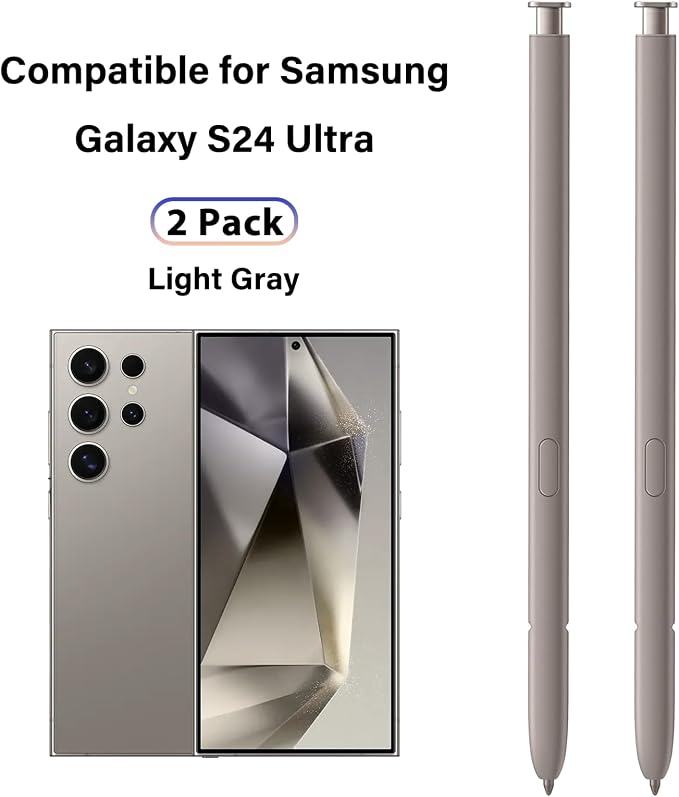 2 Pack Galaxy S24 Ultra S Pen Replacement Compatible with Samsung Galaxy S24 UltraS24 Stylus Pen for Galaxy S24 Ultra Touch S PenUS VersionNoBluetooth(Dark Gray)