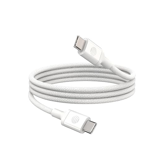 AT&ampT USB-A to USB-C Cable 6ft Braided Nylon – 60W Fast Charging USB-IF Certified 480Mbps Data Transfer – Compatible with iPhone 15/16 Galaxy Pixel Tablets &amp More – Black