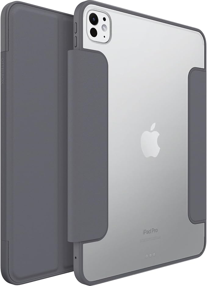 OtterBox Symmetry Series Folio Case for iPad Pro 11-inch (M4) (2024) - Thunderstorm (Black) Ultra-Sleek Design Multiple Viewing Positions Magnetic Sleep/Wake Cover (Ships in polybag)