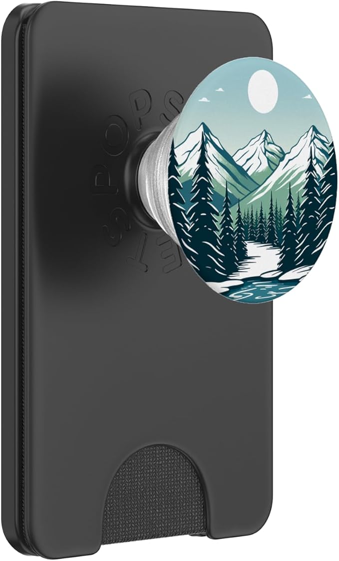 Pine Tree Mountain Scene PopSockets PopGrip for MagSafe