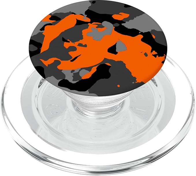 Orange Camouflage PopSockets Adhesive PopGrip