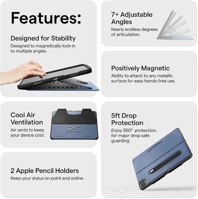 ZUGU CASE for iPad 7th/8th/9th Generation 10.2 Inch 2019/20/21 [Arctic Gray]