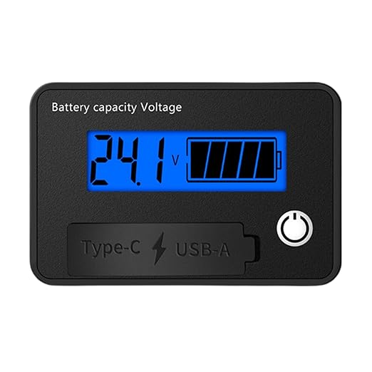 12V 24V Battery Capacity Indicators DC8-30V Leads Acid Lithium Voltages Tester Charging Levels Indicators Battery Capacity