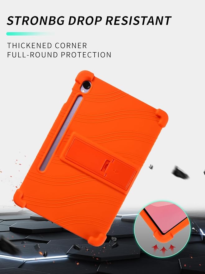 Case for Samsung Galaxy Tab S11 Tablet 11 inchWUNIAK Shock Proof Lightweight Stand Rubber Shell Protective CoverKids Friendly Soft Silicone Adjustable Stand CoverBlue