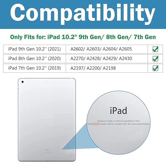 ProCase Rugged Case for iPad 9th/ 8th/ 7th -Teal | Heavy Duty Shockproof Protective Cover with Strap for 10.2 iPad 9/8/7 (2021/2020/2019)