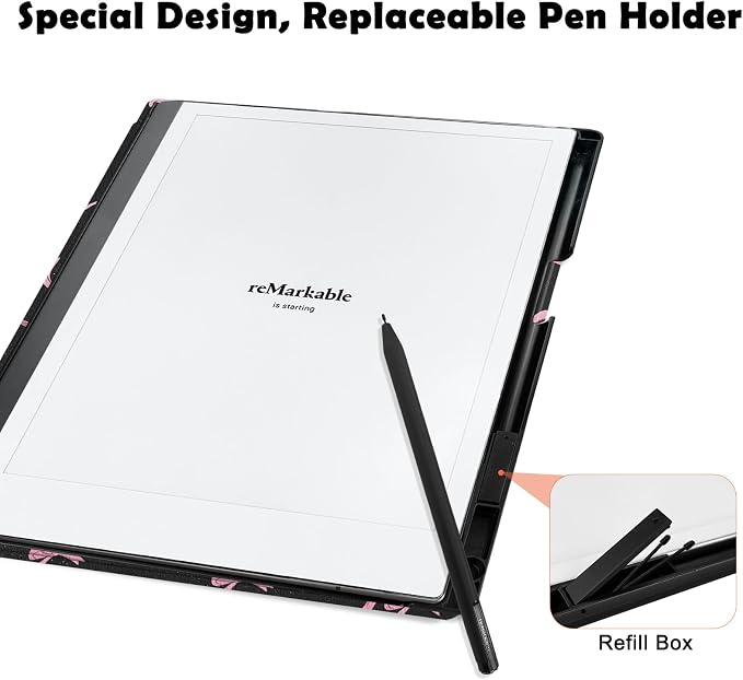 Case for Remarkable 2 Paper Tablet 10.3 2020 ReleasedLightweight and Hard Back Shell Protective Book Folio Cover with Built-in Pen HolderComes with Remarkable 2 Pen Tips.