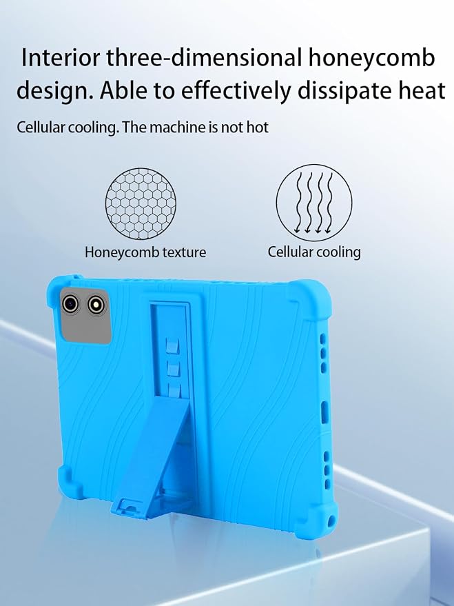 for YLEEBG P30 Android 15 Gaming Tablet10.1 2.5K Ultra Clear Display Tablet Model CaseUYRUREL Soft Silicone Adjustable Stand Cover Lightweight Kids FriendlyBlack.