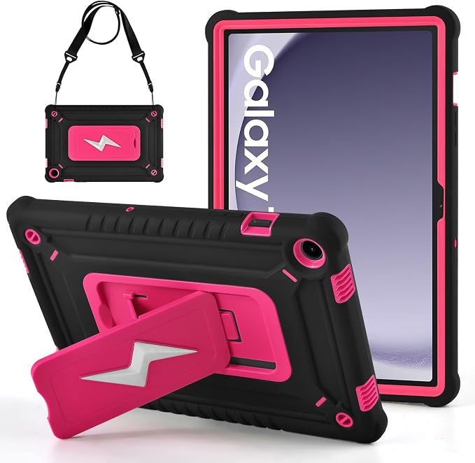 DETUOSI Case for Samsung Galaxy Tab A9+/A9 Plus Case 11 inch 2024/2023 (SM-X210/X216/X218) Heavy Duty Protection Shockproof Rugged Case for Galaxy Tab A9 Plus with Stand and Shoulder Strap