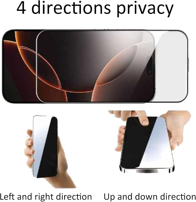 2 Pack for iPhone 12/12 Pro 360 Degree Privacy Screen Protector Anti spy Tempered Glass Film Easy Installation Auto-Alignment Kit Auto Dust-Elimination 6.1 inch