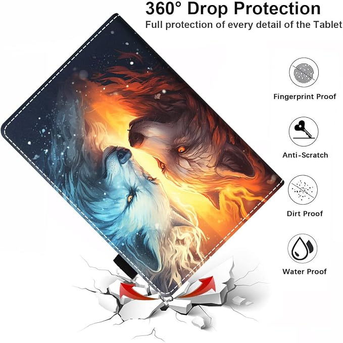Case for All-New Amazon Fire HD 10 &amp 10 Plus Tablet 10.1 (13th/11th Generation 2023/2021 Release) - Slim PU Leather Folio Smart Cover with Auto Wake/Sleep Bible Verse Psalm 46:5