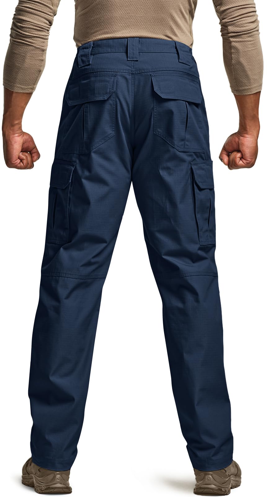 CQR Men's Tactical Pants, Water Resistant Ripstop Cargo Pants, Lightweight EDC Work Hiking Pants, Outdoor Apparel, Raider Midnight Blue, 34W x 30L