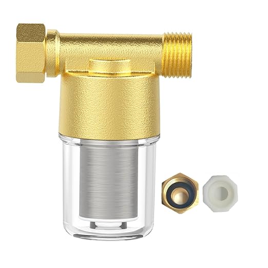 FA20 Brass Sediment Filter, Reusable Washer Water Filters, Traps Sand, 40