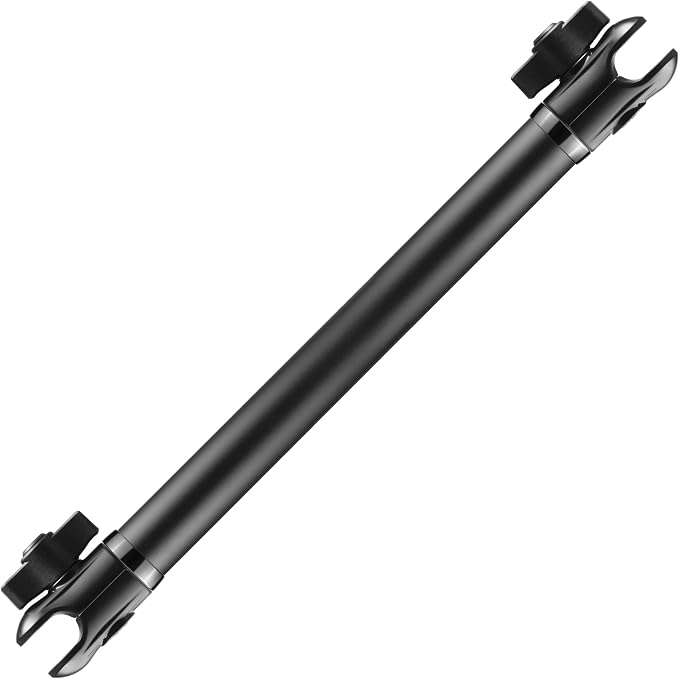 Tackform 10 Long 20mm Ball and Socket Arm DuraLock 20 Series Aluminum Tube Arm | Dual 20mm Sockets and Optional Anti-Theft Knobs | Black