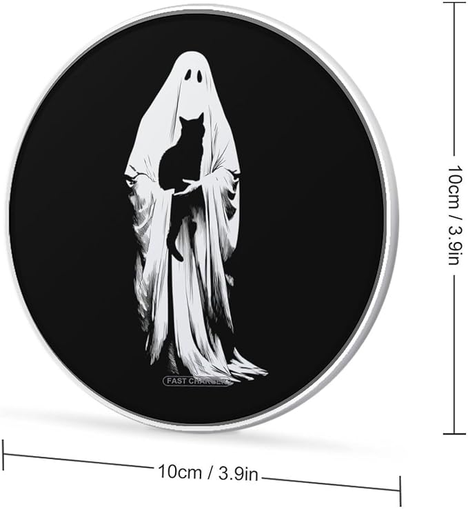 Black Cat Ghost Wireless Charger Portable Charging Pad | LightweightAll Smartphone