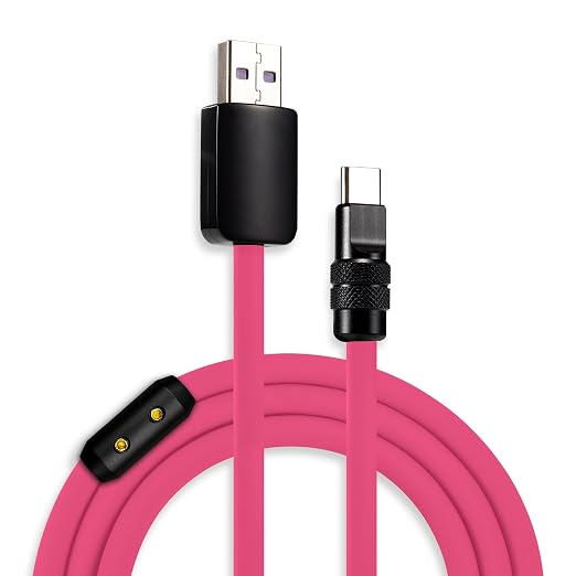 chubbycable 120W USB-A to C Cable Silicone Charging Cord Blue 6.6FT | 6mm Extra Thick 45000+ Bend Tested 480Mbps Data Transfer E-Marker Safety Chip Tangle-Free Design
