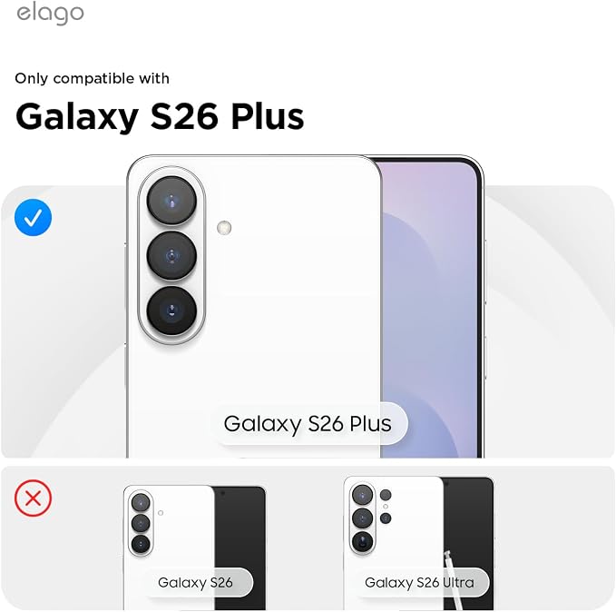 elago Tempered Glass+ Screen Protector for Samsung Galaxy S26 | Case Friendly 9H Surface Hardness Anti-Fingerprint Shatter-Proof Scratch Protection Bubble-Free