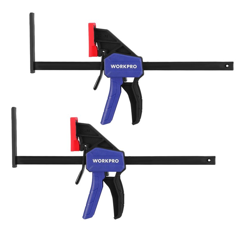 WORKPRO 9" Track Saw Clamps, Quick Release Clamp for Woodworking, Circular Saw Guide Rail System, 150lbs Load Limit x 2-1/2" Throat Depth, 2PC