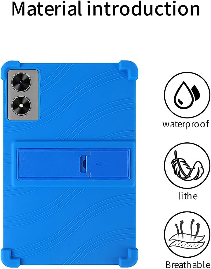 for SHARECLOUD P10/Frameflow P10 2025 10.1 Inch Tablet CaseBOVUGAC Soft Silicone Adjustable Stand Shockproof Kids Friendly for SHARECLOUD P10_T 10.1 Tablet(Black)