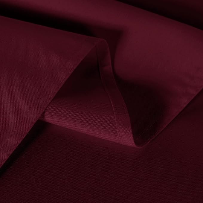 sancua 6 Pack Burgundy Tablecloth 60 x 102 Inch, Rectangle Table Cloth for 6 Feet Tables - Stain and Wrinkle Resistant Washable Polyester Table Cover for Dining Tables, Buffet Parties and Camping