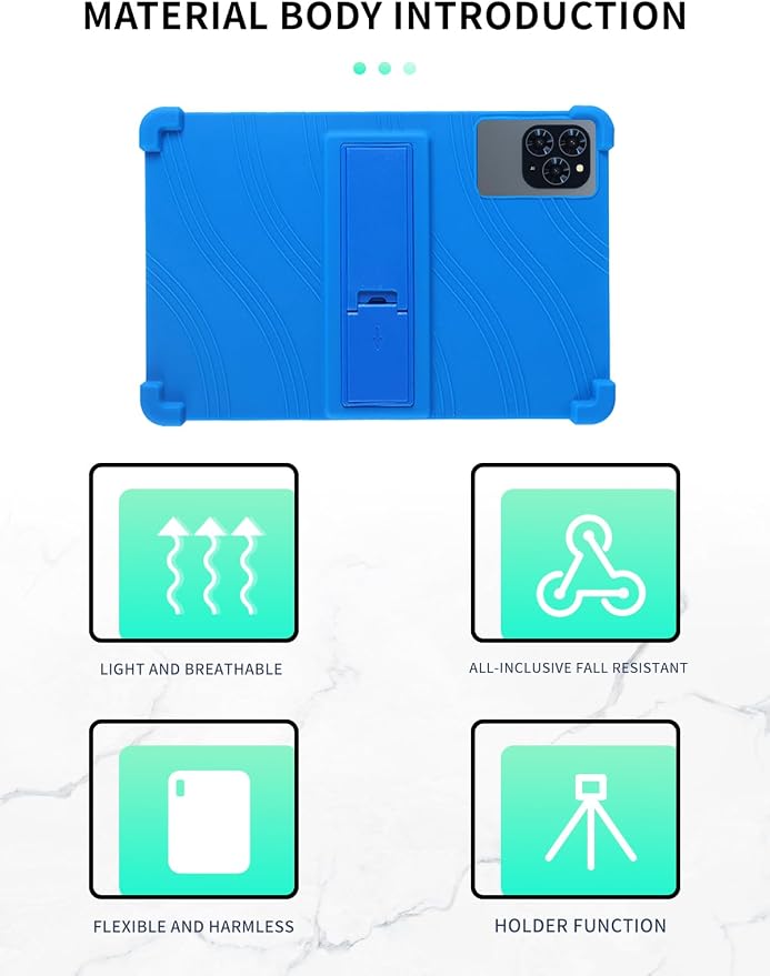 Case for KINGRID T90 11 inch Android 16 TabletWUNIAK Shock Proof Lightweight Stand Rubber Shell Protective CoverKids Friendly Soft Silicone Adjustable Stand CoverBlack