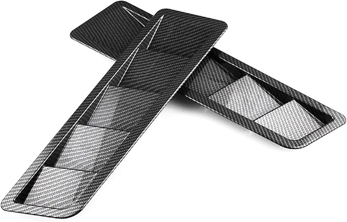 2Pcs Car Hood Vent Trim Louver Air Flow Intake Universal Compatible