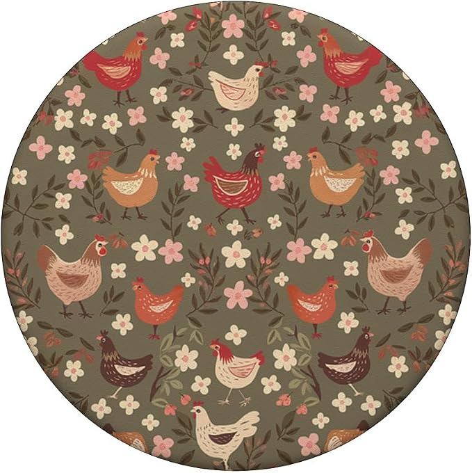 Rustic Farmhouse Chickens – Vintage Country Aesthetic PopSockets PopGrip for MagSafe