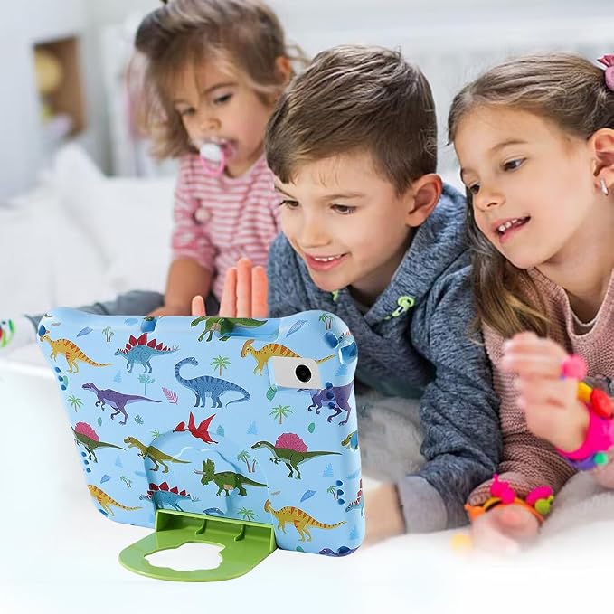 Dinosaur REVVL Tab 5G 2023 Case for Kid Boy Light EVA Kids Friendly Revvl Tab Case with Handle Kickstand Kids Pro Shockproof Full Cover Boy's Gift (KL)