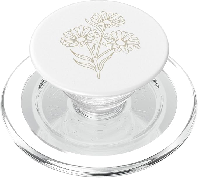 Beige White Daisy PopSockets Adhesive PopGrip