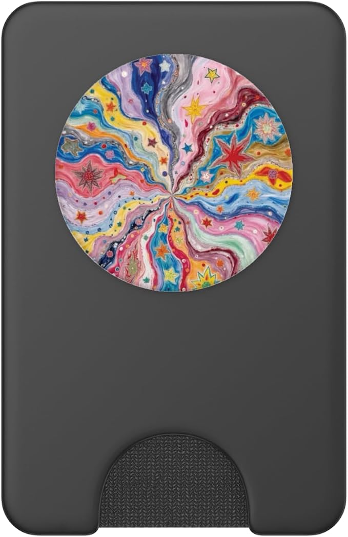 Colorful Cosmic Star Swirl Pattern PopSockets PopGrip for MagSafe