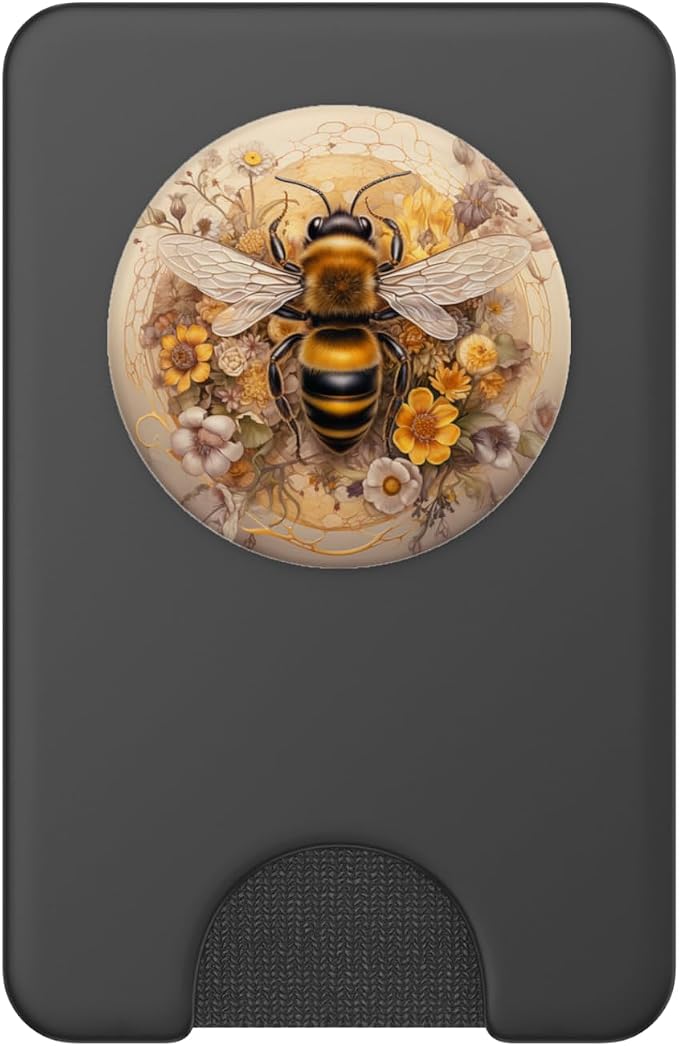 Floral Bee Watercolor Boho Style PopSockets PopGrip for MagSafe
