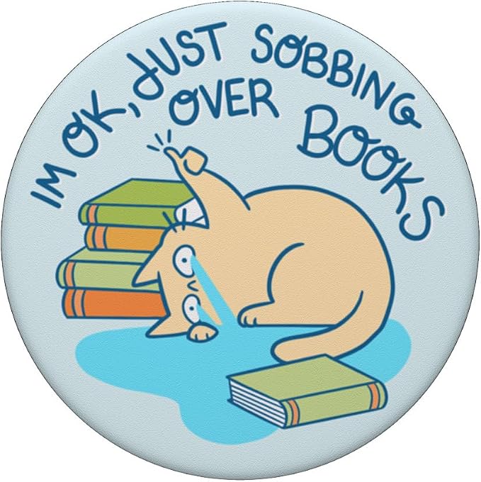 PopSockets Phone Grip &amp Stand - Bookish Cat PopSockets Adhesive PopGrip