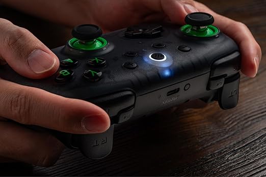 8BitDo Ultimate 2C Wireless Controller for Windows PC and Android, with 1000 Hz Polling Rate, Hall Effect Joysticks and Triggers, and Remappable L4/R4 Bumpers (Transparent Black)