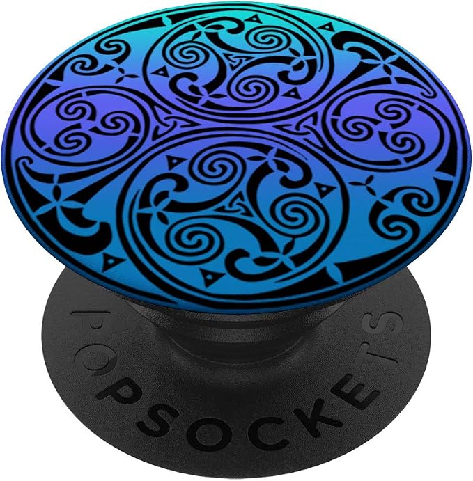Celtic Pagan Wiccan -Blue tones- Pattern PopSockets PopGrip: Swappable Grip for Phones &amp Tablets