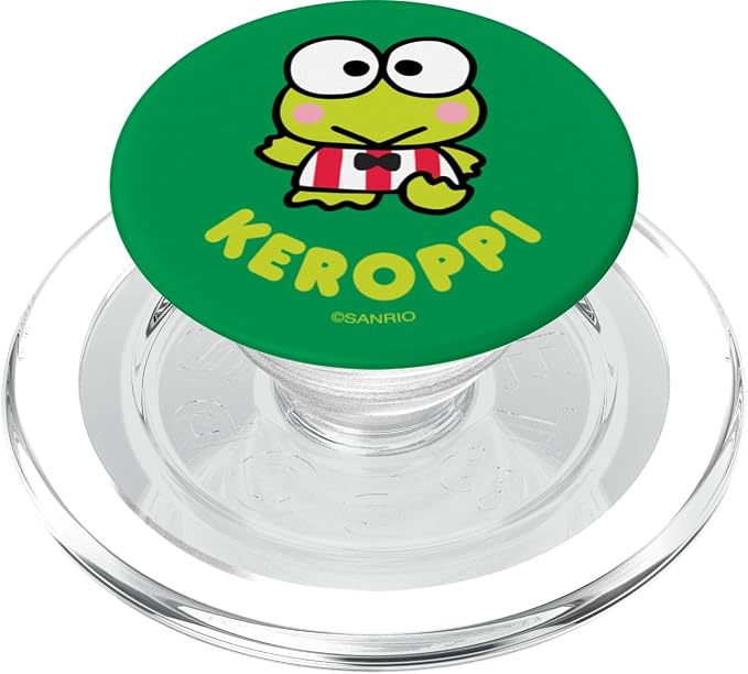 SANRIO Keroppi Character Front and Back PopGrip Adhesive PopSocket for iPhone 11 Black
