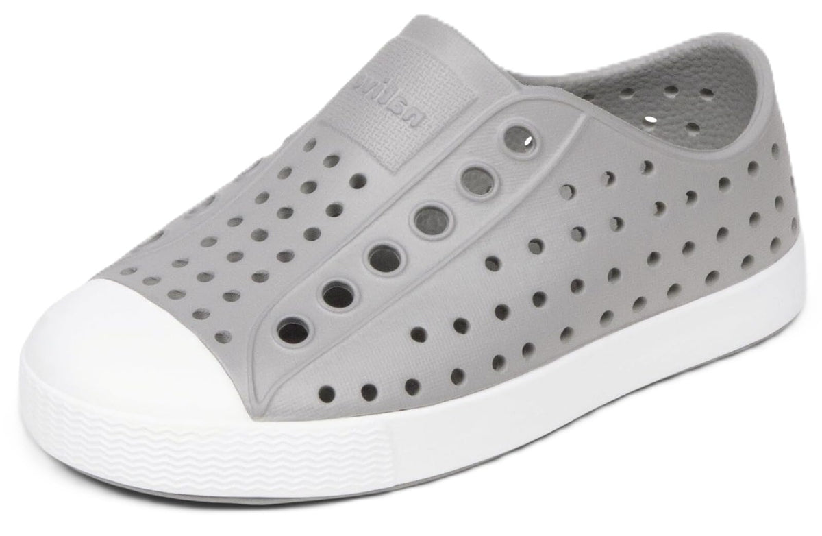 Native Shoes Unisex-Kids Jefferson Sneakers, Pigeon Grey/Shell White, 3 Little Kid