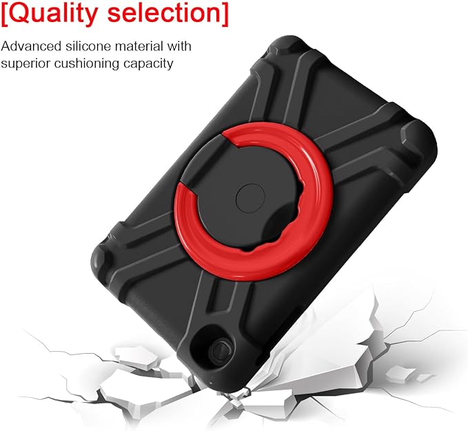 AKABEILA Compatible with Amazon Fire HD 8 2020/2022 Tablet Case，Rugged Kids Case with Stand Lightweight Shockproof Kids Friendly Tablet Cover Black